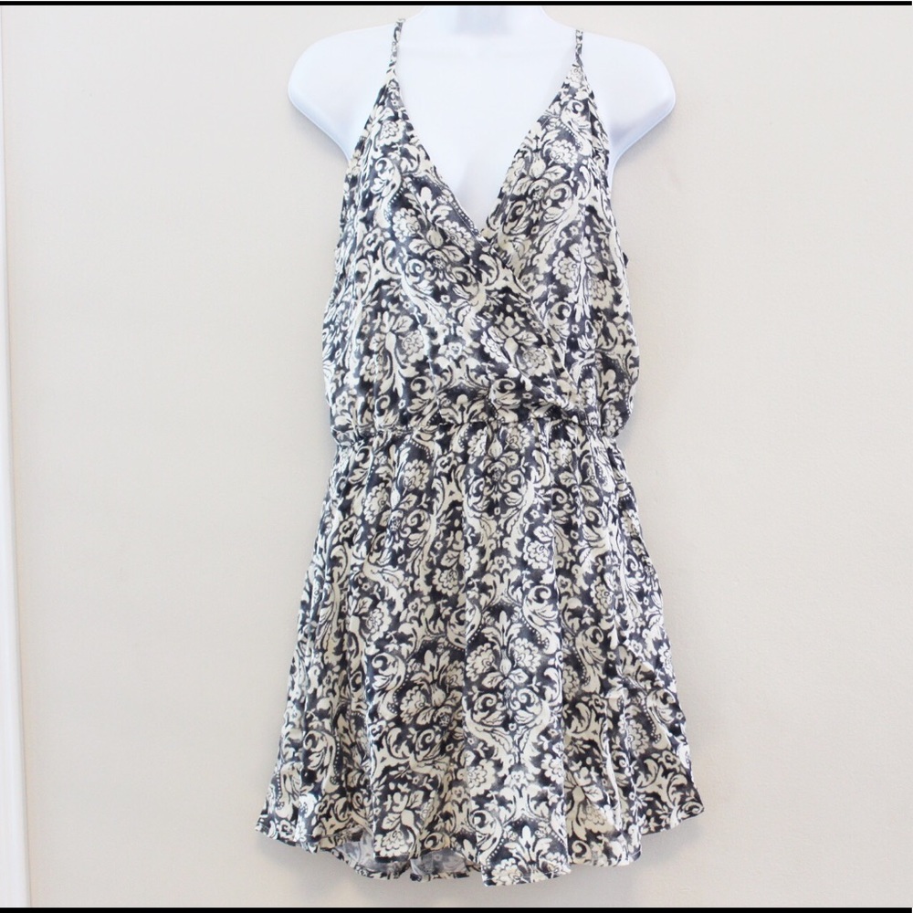 Love Stitch Floral Print Surplice Top Dress